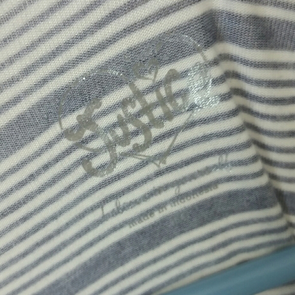 Justice t-shirt top blue white stripe long sleeve - Picture 3 of 3